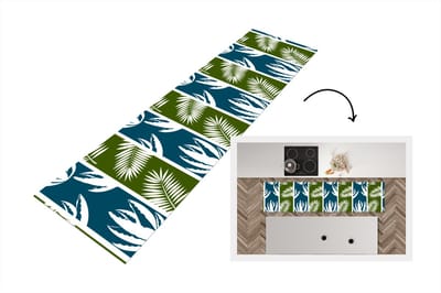 Keukenloper - Loper keuken - Bladeren - Tropisch - Design - Hawaii - 200x50 cm - Keukenloper vinyl