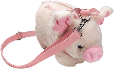 Pluche Schoudertas voor Meisjes met Verstelbare Schouderband - Lichtgewicht Crossbody Tas voor School en Dagelijks Gebruik, Schattige Kleine Tas van Zacht Pluche
