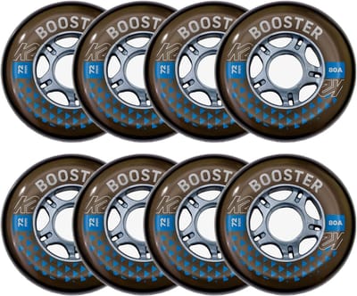 Skeelerwielen Set - Vervangende Wielen - Skeeleren Buiten - 80A Hardheid - 72mm 8-Pack - Zwart