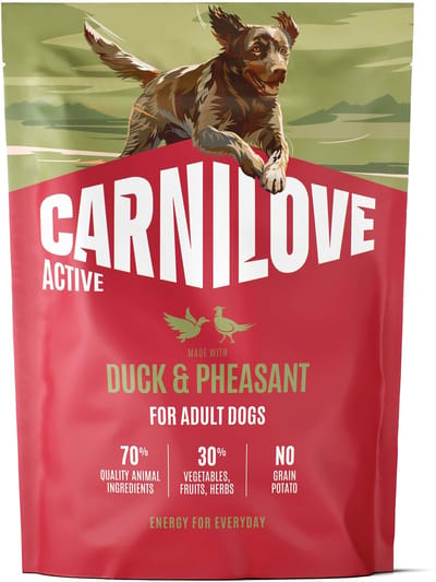 1,5 kg Carnilove active adult all breeds duck / pheasant hondenvoer