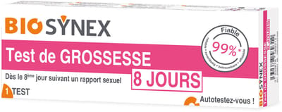BioSynex Vroege Zwangerschapstest - Zelftest vanaf 8 Dagen na Geslachtsgemeenschap - Uitslag in 3 Minuten - Gevoeligheid 10 mIU/mL - 2 Stuks
