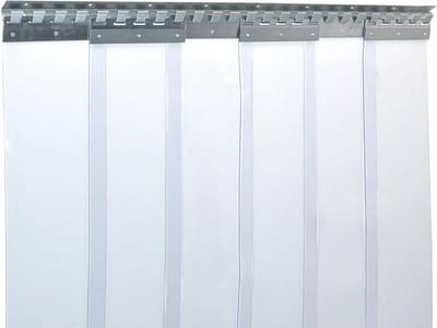 Strokengordijn PVC 2x200mm - 1,50m Hoogte x 1,80m Breed - Voorgemonteerd en Stabiel