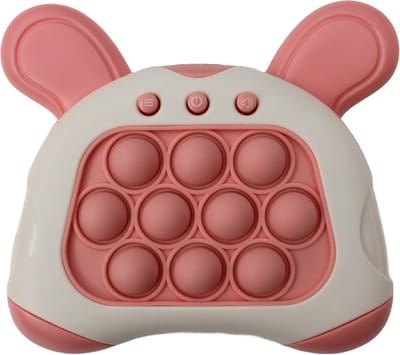Niba® Stressverlichtende Pop It Game - Konijn - Fidget Toy - Onweerstaanbaar Plopgeluid - Eindeloos Plezier - Perfect voor Ontspanning en Concentratie - Draagbaar en Compact - Druk en Geniet Overal - Jong en Oud - 4 verschillende Niveau's