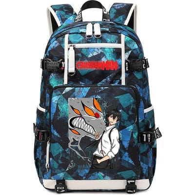 Kettingzaag Anime Print Student Rugzak Grote Capaciteit Casual Schooltas voor Kinderen Tieners