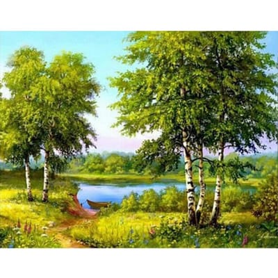 5D Diy Diamond Schilderen diamant Mozaïek iconen Daimond Borduren Steentjes Schilderen Landschap 40X50CM