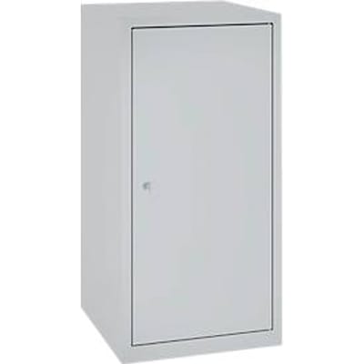 Gereedschapskast, met vleugeldeur, metalen, B 500 x D 500 x H 1000 mm, blank alu RAL 9006