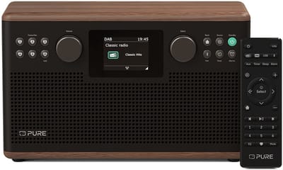Pure Classic H6 - De charmante digitale stereo-radio, Koffiebruin/Walnoot