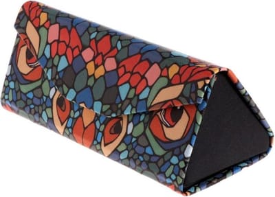 Fako Bijoux® - Brillenkoker - Opvouwbaar - Driehoek - 16x7x6.5cm - Animal