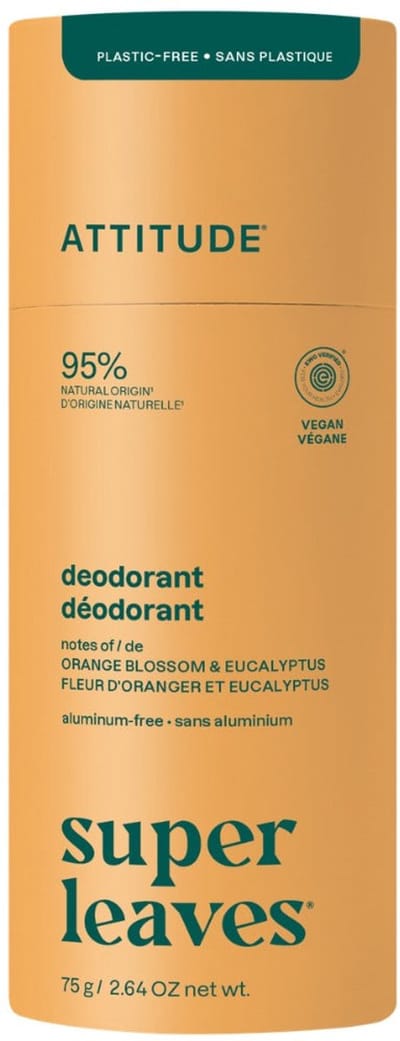 Attitude - Super Leaves Natural Deodorant Orange Blossom & Eucalyptus - 75gr.