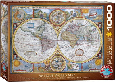 Wereldkaart Puzzel - Legpuzzel 1000 - Ontspanning Thuis - Unieke Puzzelstukken - 48 x 68 cm - Meerkleurig
