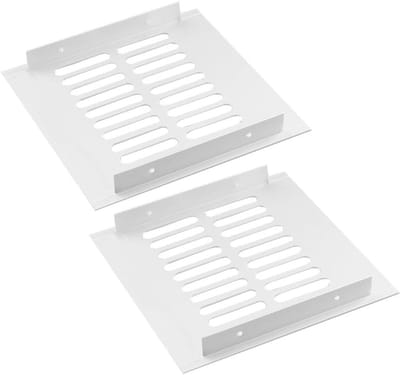 Ventilatieroosters Aluminium - Luchtgaten Rasters - Kasten Ventileren - Glad Gepolijst Oppervlak - 150mm x 150mm - Wit