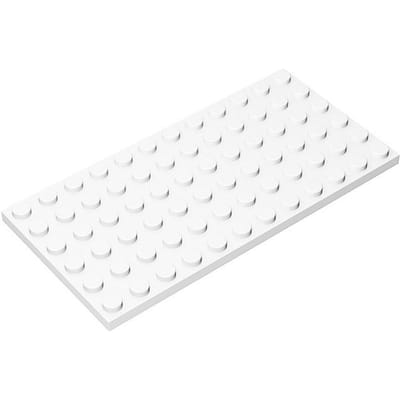 10 PIÈCES 3028 6X12 Points Plaque de Base Intemporelle MOC DO-IT-YOURSELF Ville Figurines Blocs de Construction Briques Composants Compatibles featuring Jouet pour Enfants 10pcs blanc