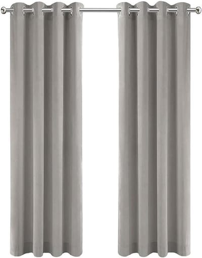Gordijnen met Ringen - Velvet gordijnen - Privacy en sfeer - Licht en zonwerend - 140x175cm - Grijs