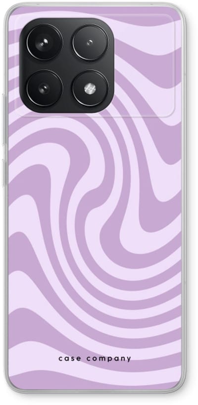 Case Company® - Hoesje geschikt voor Xiaomi Poco F6 Pro hoesje - Swirl Paars - Soft Cover Telefoonhoesje - Bescherming aan alle Kanten en Schermrand