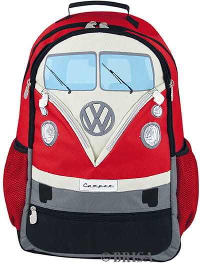 BRISA VW Collection - Compacte en stijlvolle Volkswagen-rugzak voor wandelingen en dagtochten met VW T1 Bulli Bus (tot 17,1 inch/voorkant/30 l)