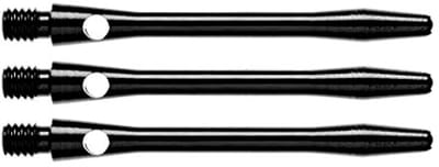 Anodized Aluminum Medium Black Dart Shafts - 4 Sets (12 Axles in totaal)