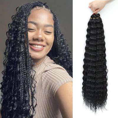 Diepe Golf Vlecht Haar Synthetisch Krullend Haarextensies voor Crochethaken