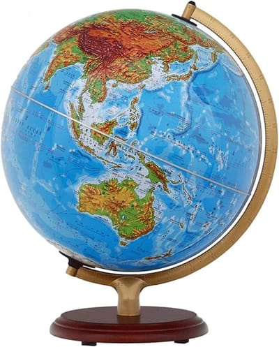 Verlichte Wereldbol - Educatieve Aardbol - Geografie Leren - 2-in-1 Functie - 32 cm Diameter - Meerkleurig