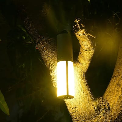 LED-campinglamp - Draagbare campinglamp - Omvormbare sfeerverlichting voor de camping - Tafellamp - 4000mAh oplaadbaar - Dimbaar - Hanglamp voor buitenverlichting - 3 lichtstanden - Wit