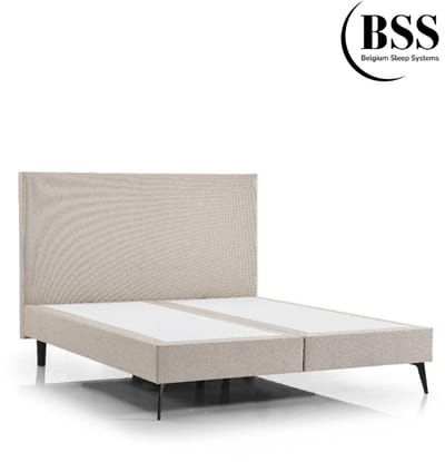 BSS Bedding Milan - Onderbox - Luxe Stoffering - 140x200 cm - Beige (zonder Matras)