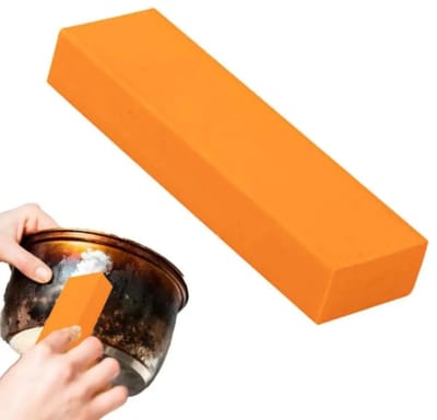 Roestvrijstalen Kraswisjer - Magische Roestwisjer Roestvrijstalen Vlekverwijderaar - Rubberen Roestreinigingswisjer voor Keuken, Badkamer, Huishouden - Oranje