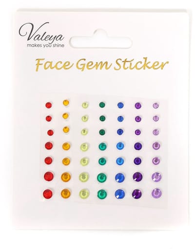 Glitters - Face en Body Opplak Steentjes - Regenboog - Groot en Klein - Pride