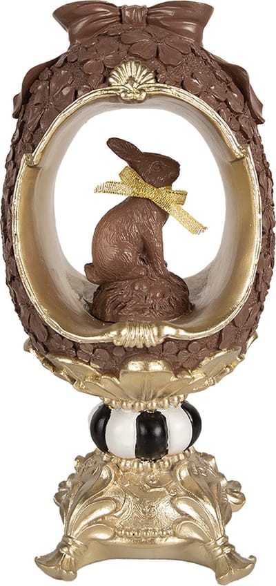 Clayre & Eef Decoratie Beeld Konijn 30 cm Bruin Polyresin
