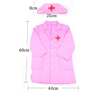 Vêtements Uniformes Simulés de Médecin / Infirmière pour Enfants Jeu de Rôle Jouets de Jeu Domestique pour Enfants Vêtements Cosplay pour Garçons Filles TMZ rose