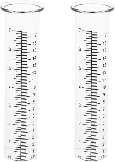 Dailygoods- Regenmeter Glas 5,6 cm - Pluviometer - Regenmeter Tuin - Neerslagmeter - Vorstbestendig - Meetbereik 0-17 cm