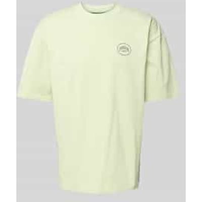 Oversized T-shirt met labelprint, model 'BUCKLIN'