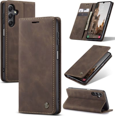 CaseMe Hoesje - Geschikt voor Samsung Galaxy A16 Hoesje - CaseMe 013 Book Case - Donkerbruin
