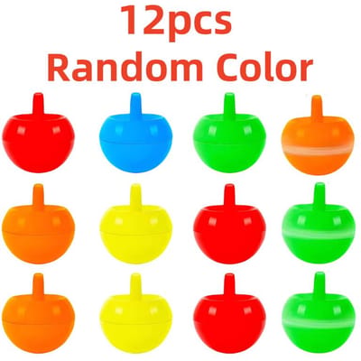 12 stuks Plastic Flip Top Automatische Flip Tip Top Kinder Speelgoed Draaitol Speelgoed Cadeau Kleuterschool Cadeau Beloning Rusteloos green