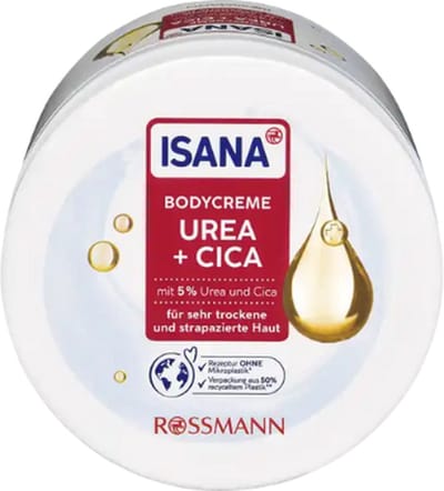 ISANA Bodycrème Urea + Cica | 1x 400ml | Hydraterende en verzachtende werking