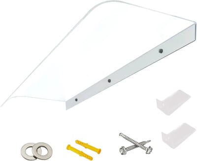 Voordeur Luifel - Buitendeur Zonnescherm - Weerbescherming Buiten - Slijtvast PC Materiaal - 40x40cm