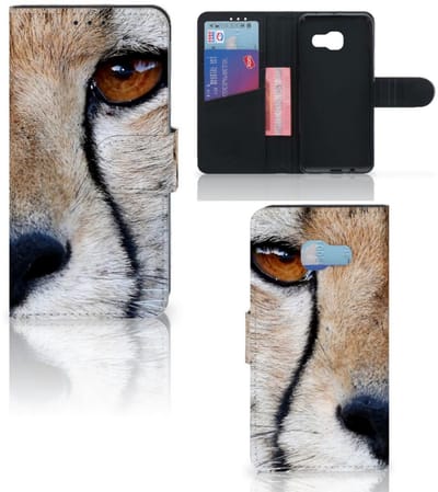 Samsung Galaxy A3 2017 Telefoonhoesje met Pasjes Cheetah