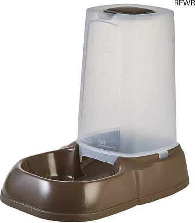 RFWR® Voerdispenser voor huisdieren 3,5 L - Koffiekleur - Handig en Compact