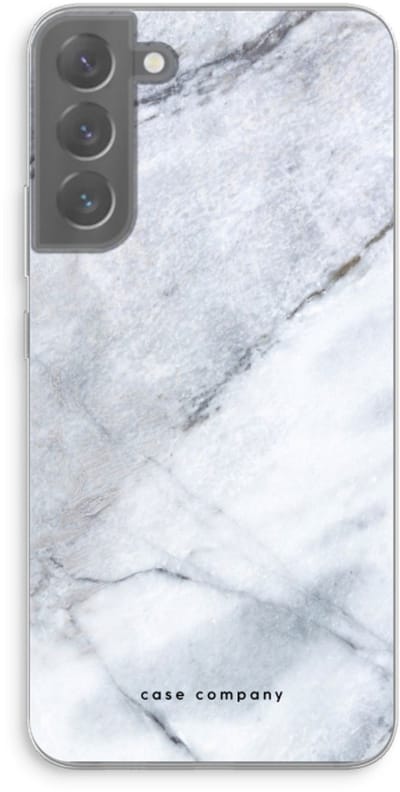 Case Company® - Hoesje geschikt voor Samsung Galaxy S22 Plus hoesje - Witte marmer - Soft Cover Telefoonhoesje - Bescherming aan alle Kanten en Schermrand