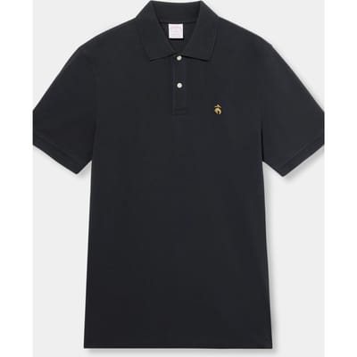 Brooks Brothers Basic Pique Polo Black Maat: L | Poloshirts Outlet | Heren | Zwart