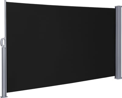 Zijluifel – 140 x 300 cm – Verstelbaar Windscherm – Uitrekbaar – Inrolbaar – Zonnewering – Buitenruimtes, Strand, Patio, Balkon, Camping - Beschutting – Zijkant Luifel – Weerbestendig - Antraciet