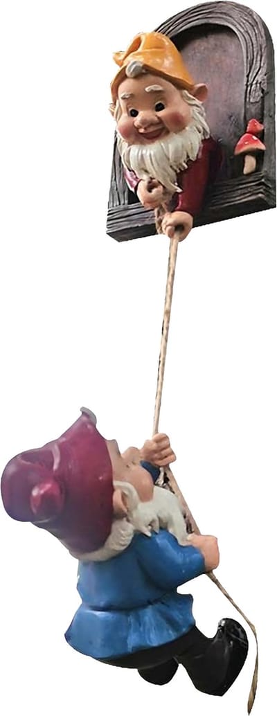 Somstyle Hangende Kabouters - Tuinkabouter voor Buiten & Binnen - Tuindecoratie - Tuinbeelden - Multicolor