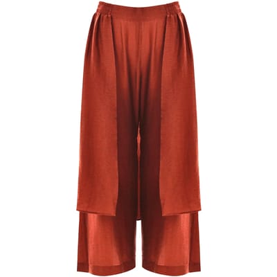 Linnenmix Brede Broek Dames Mat Fashion Layered