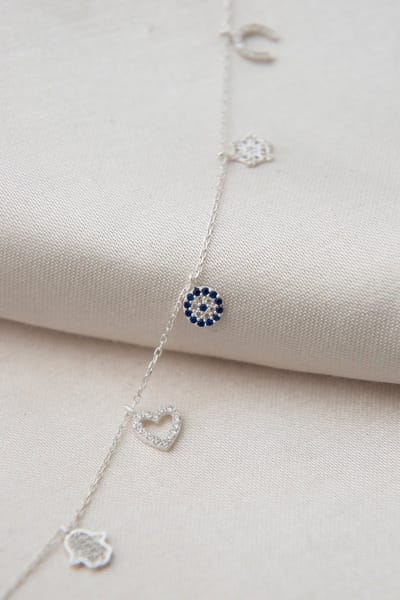Asir - Zilveren Enkelband - Zilver - 22 cm