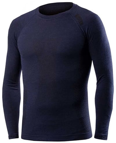 Biotex Merino Lange Mouwen Basislaag Blauw XS-S Man