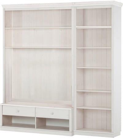 Anita-Boekenkast Tv-lowboard - Wit Grenen