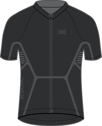 X-Bionic Xceed Ride Wielrenshirt Korte Mouwen Heren - Zwart/Grijs - S