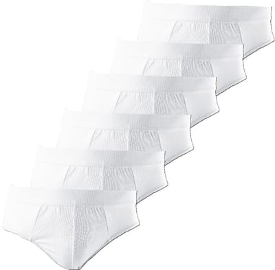 BamBella ® - Ondergoed - 6 stuks - maat S/M - onderbroek kort wit kort heren onderbroeken man