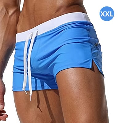 Bovista Zwembroek Heren - Zwem Broek Mannen - Badkleding - Zwemmen - Jongens - Swimming Shorts - Zomerbroek - Met Zakken - Hemelsblauw - Maat XXL