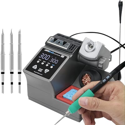 Precisie Soldeerbout Station - Soldeerstation Digitale Display - Elektronica Reparatie - Snelle Verwarming 30 Sec - 120W - Zwart
