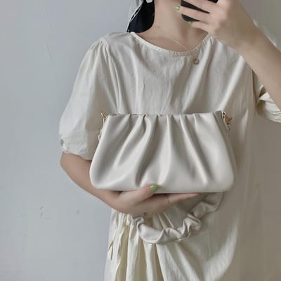 Zomertas Dames Crossbody Tas Nieuwe Niche Veelzijdige Onderarmtas Geplooide Wolktas One-shoulder Crossbody Tas gray