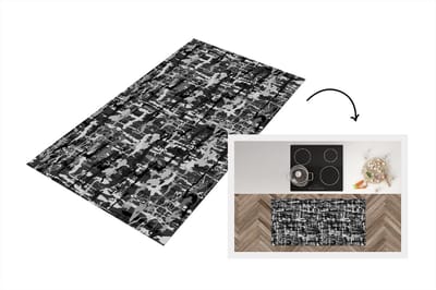 Keukenloper - Loper keuken - Camouflage - Verf - Patronen - 120x60 cm - Keukenloper vinyl